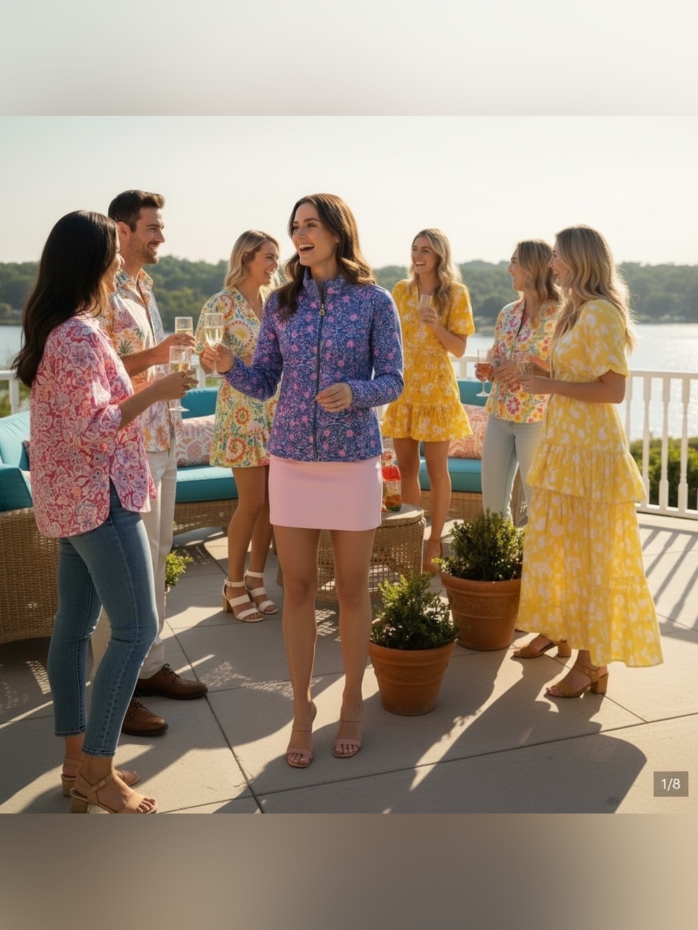 ππ©·Lilly Pulitzer Leona UPF 50+ Zip-Up Jacket| Takin It Easy Print|Size Small π©·π - Picture 5 of 9